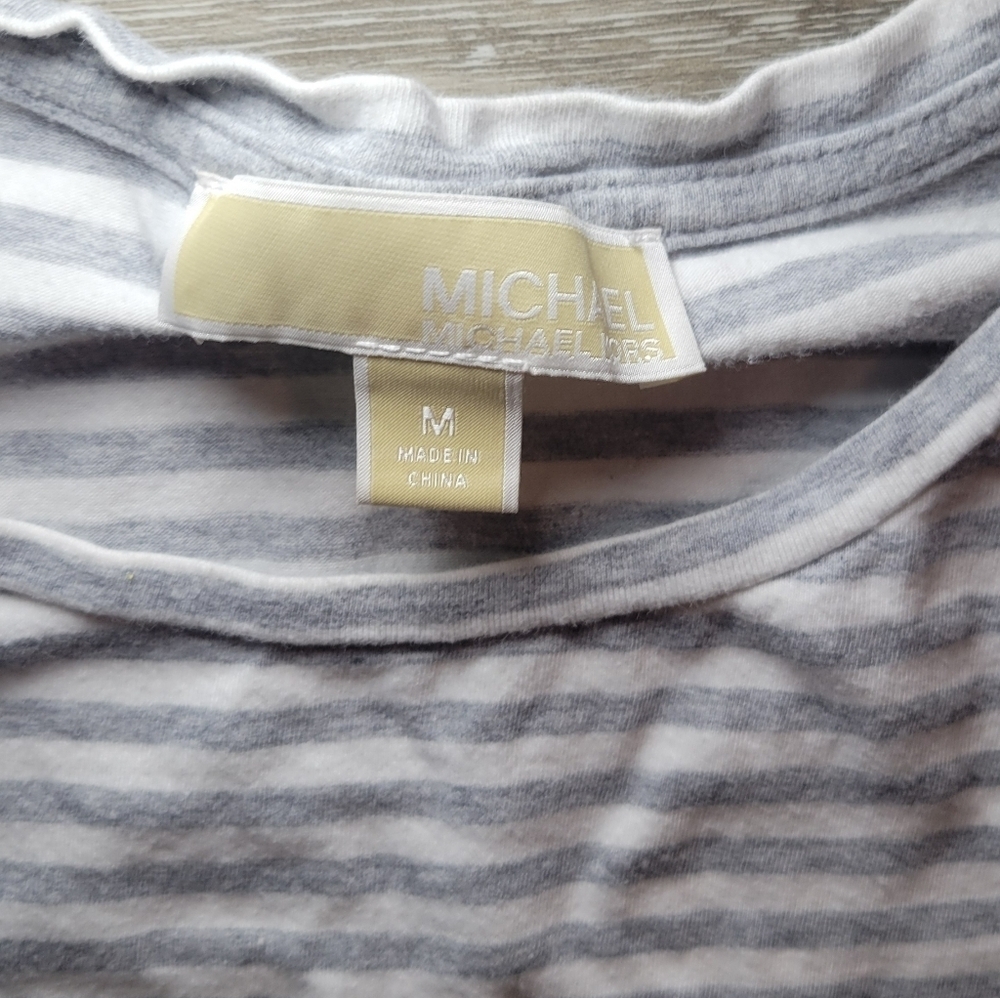 Michael Kors T-Shirt Style Mini Length Dress Pearl Heather, Medium - Picture 6 of 7